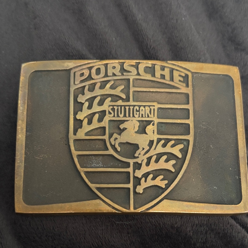 Porsche Gold Belt Buckle